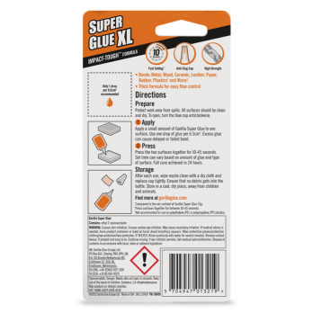 Gorilla Super Glue XL 25g - clear for household projects