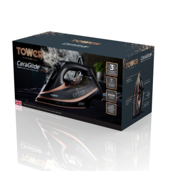 Tower Ceraglide Ultra Speed Iron 3100w - Powerful 180g steam burst