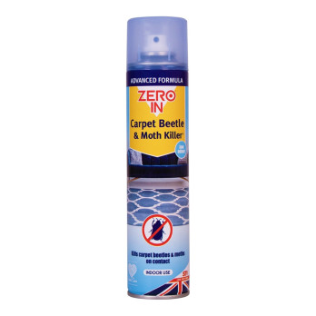 Zero In Carpet Beetle & Moth Killer 300ml Aerosol 12 months protection