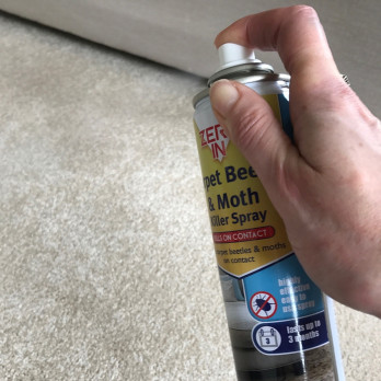 Zero In Carpet Beetle & Moth Killer 300ml Aerosol 12 months protection