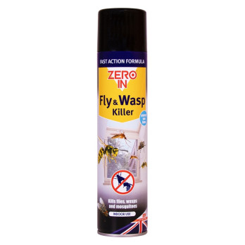 Zero In Fly & Wasp Killer 300ml Aerosol cost-effective insect control spray fast-acting formula