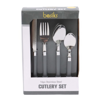 Basiks Stainless Steel Cutlery Set 16 Piece