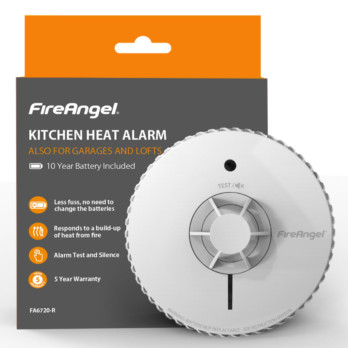 FireAngel Heat Alarm 10 Year Sealed with quiet self-test option