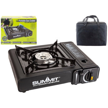 Summit Portable Gas Stove In Carry Bag Drip pan & pan support