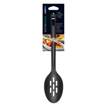 Chef Aid Black Slotted Spoon - Heat-resistant up to 210 Degrees