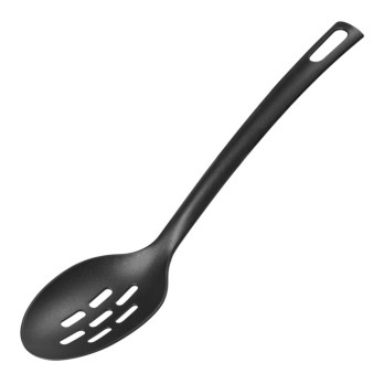 Chef Aid Black Slotted Spoon - Heat-resistant up to 210 Degrees