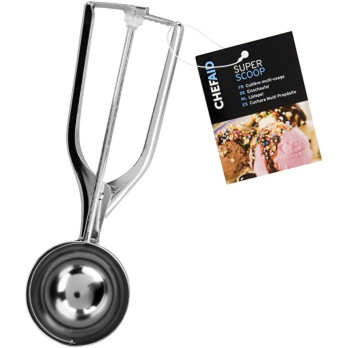 Chef Aid Bow Action Scoop - Chrome Plated