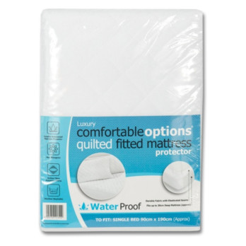 Comfortable Options Waterproof Mattress Protector Single