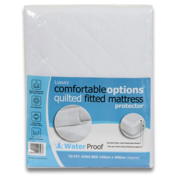 Comfortable Options Waterproof Mattress Protector King Size