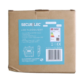 Securlec LED Floodlight 4000k 20w - IP65 1800 Lumens