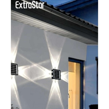 Extrastar LED Solar 4 Way Wall Lamp 6500k