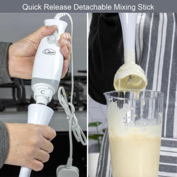 Quest White 2-Speed Stick Blender 200w hanging hook