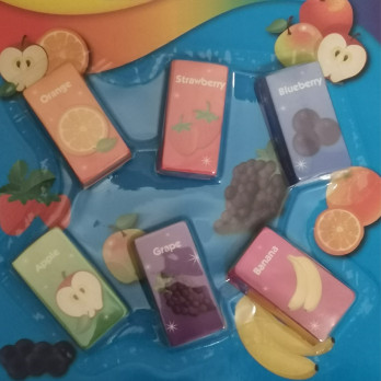 ARTBOX 6 Scented Erasers Orange Strawberry Blueberry Apple Grape and Banana flavour