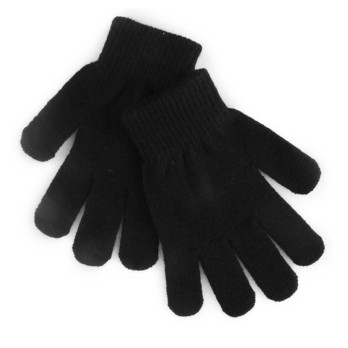 RJM Kids Thermal Magic Gloves Black stretchy fit non-slip grip Unisex Design One size fits most