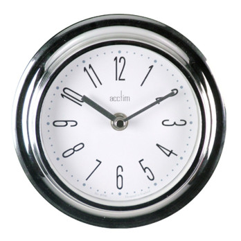 Acctim Riva Wall Clock Chrome Chrome