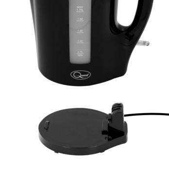 Quest 1.7L Jug Kettle Black - Overheat protection