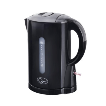 Quest 1L Jug Kettle Black - Cordless Overheat protection