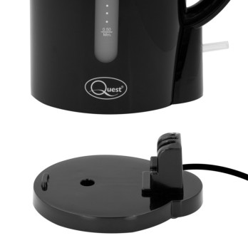 Quest 1L Jug Kettle Black - Cordless Overheat protection