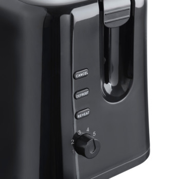 Quest 2 Slice Toaster Black - Slide out crumb tray