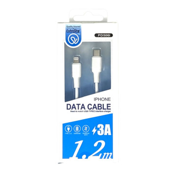 Extrastar Iphone Lightning Type C Cable 1.2m MFi certified for safety tangle-resistant for iPhone and other Apple devices