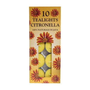 Price's Candles Tealights 10 Pack Citronella Burns for up to 5 Hours outdoor use