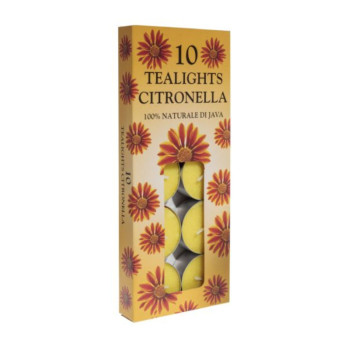 Price's Candles Tealights 10 Pack Citronella Burns for up to 5 Hours outdoor use