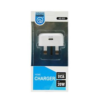 Extrastar Type C Home Plug Charger White LED indicator ompatible with smartphones tablets USB-C devices