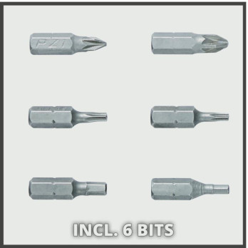 Einhell Cordless Screwdriver 3.6v - 3-step LED battery indicator