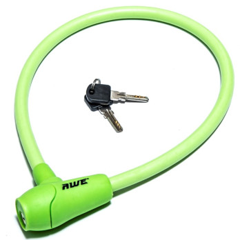 Awe Bicycle Lock With 2 Keys Silicone cover 900mm x 12mm