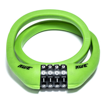 Awe Bicycle 4 digit Combination Lock Silicone cover 900mm x 12mm