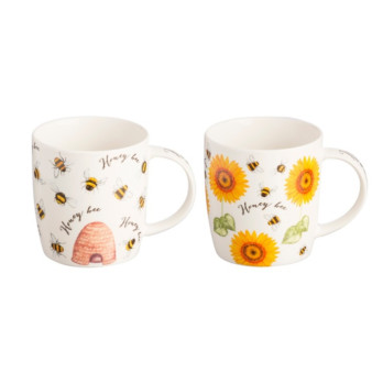 Price & Kensington Honey Bee Mugs Assorted 340ml