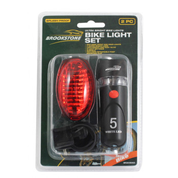 Brookstone Bike Light Set 2 Piece Front and rear lights 3 light settings