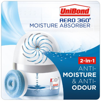 UniBond Aero 360 Moisture Absorber Large refillable 2 in 1 Tab