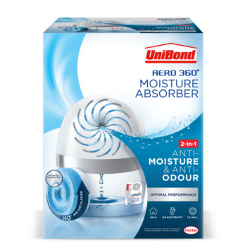 UniBond Aero 360 Moisture Absorber Large refillable 2 in 1 Tab