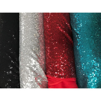 Sequin Fabric All over Sequins on Mesh Dance Theatre Sportswear Apparel 137CM