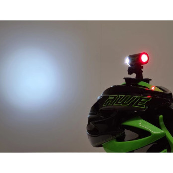 Awe USB rechargeable Helmet Dual Light 150 Lumens 17 hours of battery life Comes with brackets