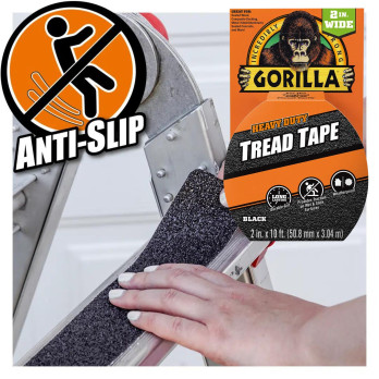 Gorilla Tread Tape 3m Heavy anti-slip and durable grip perfect for ladders steps ramps decking boats caravans