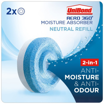 UniBond Aero 360 Moisture Absorber Refills Neutral anti-odour ultra-absorbing