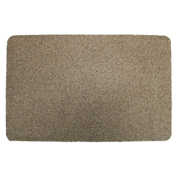 Groundsman Dirt Guard Plain Cotton Barrier Doormat 50 x 80cm Coffee