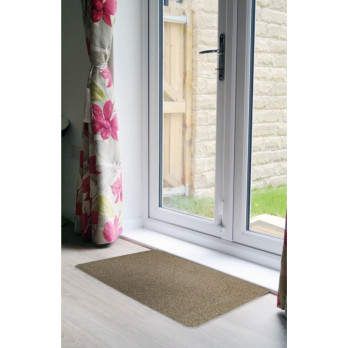 Groundsman Dirt Guard Plain Cotton Barrier Doormat 50 x 80cm Coffee