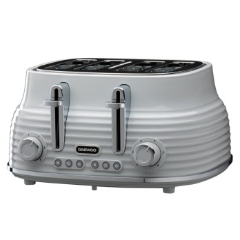 Daewoo Sienna 4 Slice Toaster Reheat and defrost functions Removable crumb tray