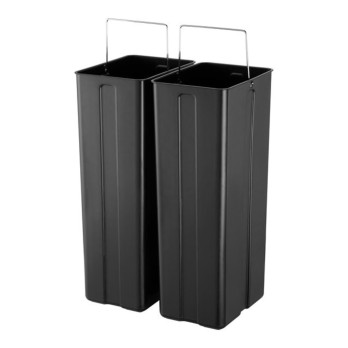 Black + Decker Softclose Recycling Pedal Bin 40L Stainless Steel Hands Free