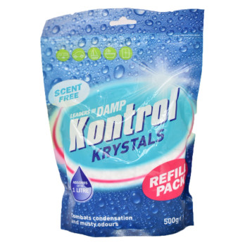 Kontrol Krystals Refill Pack - 500g Unscented 1 Litre Capacity resealable bags