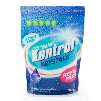 Kontrol Krystals Refill Pack - 500g Unscented 1 Litre Capacity resealable bags