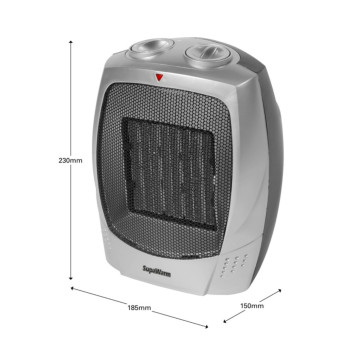 SupaWarm Ptc Ceramic Tower Heater 1500w cable 1.25m anti-tip cut out