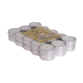 Price's Candles White Tealights Pack 30 4 hours of burn time White & Ivory