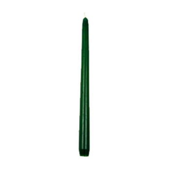 Price's 10" Venetian Wrapped Dinner Candles 10 pack 7 hours burn time 254mm length Green