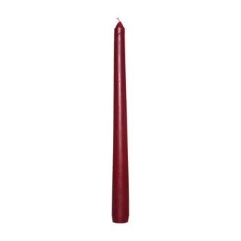 Price's 10" Venetian Wrapped Dinner Candles 10 pack 7 hours burn time 254mm length Wine Red