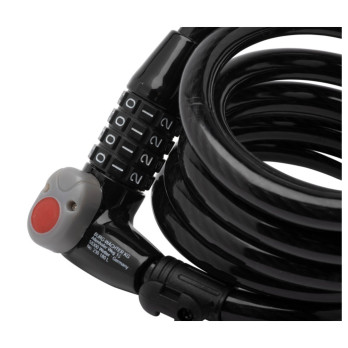 Burg-Wächter Illuminated Combination Bicycle Lock Cable 12 x 180cm