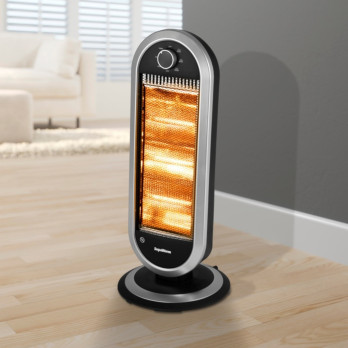 SupaWarm Deluxe Halogen Heater 1200w Slimline Oscillating  3 Heat settings